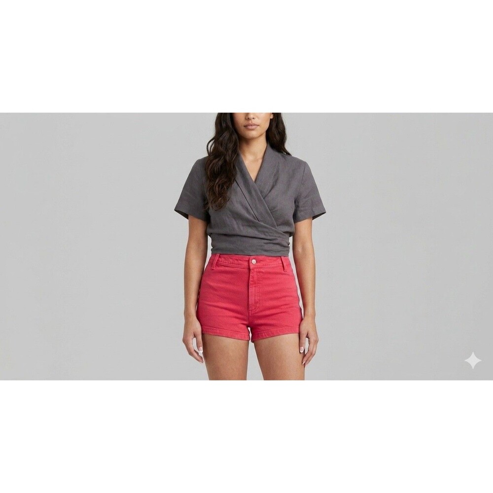 Universal Thread High-Rise Sailor Shorts Womens Sz 16 Red Denim Preppy Urban New
